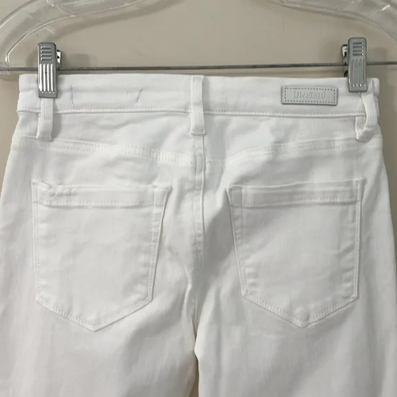 BLANK NYC White Ruffled Flared Hem Crop Length Jeans NWOT - Picture 8 of 12